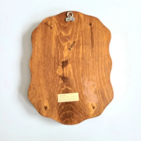 Vintage 1970's 1980's lacquered wooden plaque, with Indian Boy by George Katlin. - Picture 3 of 4